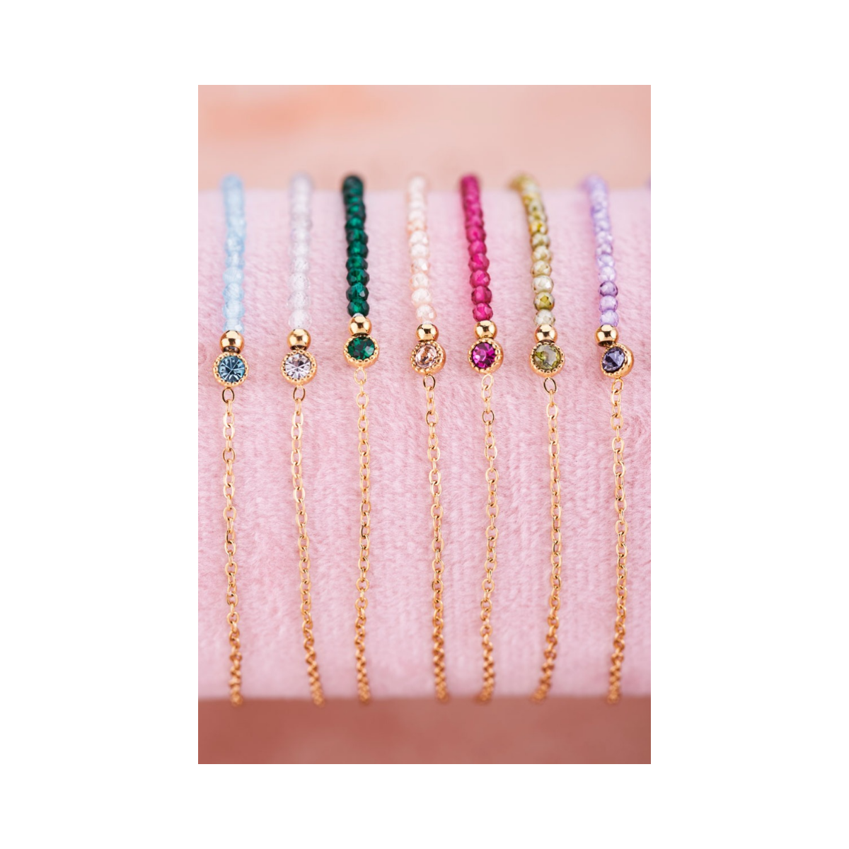 Birth Bracelet - Gold April