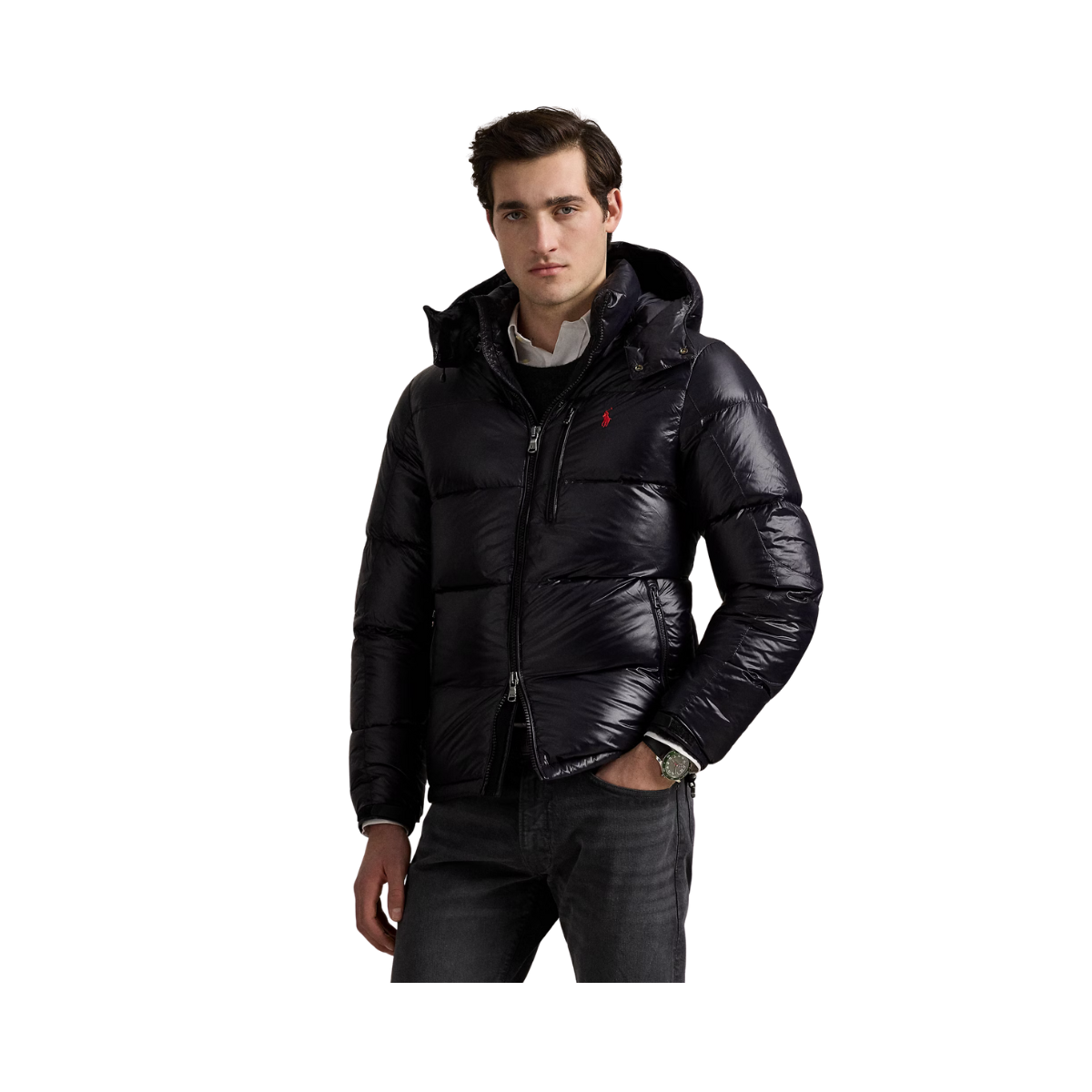 Insulated Bomber Jacket - Polo Black Glossy