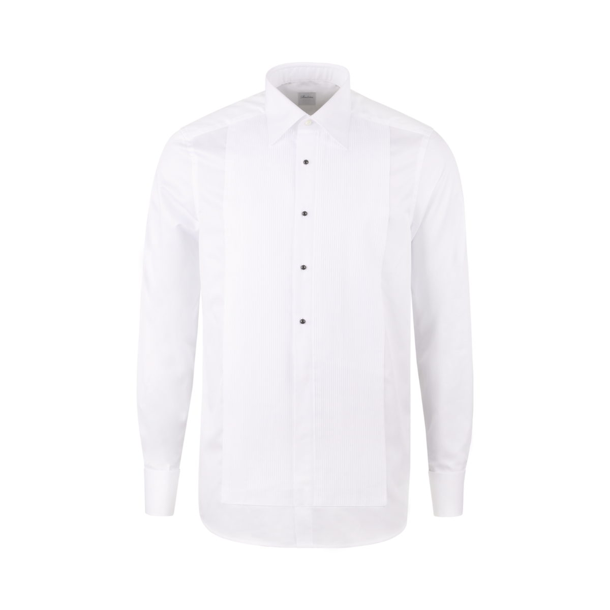 Slimline Tuxedo Shirt With Classic Collar - White