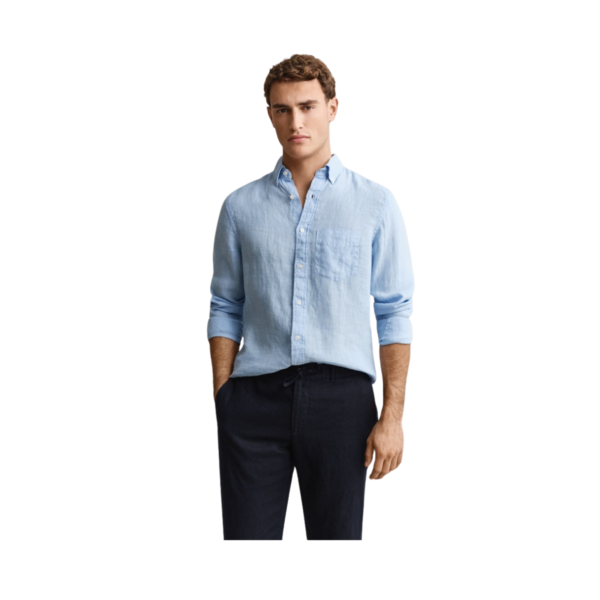 Gmnt Dyed Linen Shirt - Sky Blue