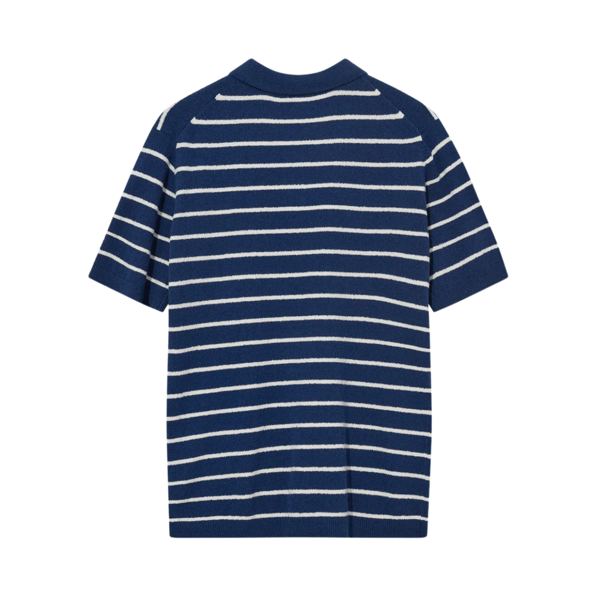 MMGKyle Bouclé Sea SS Polo Knit - Estate Blue