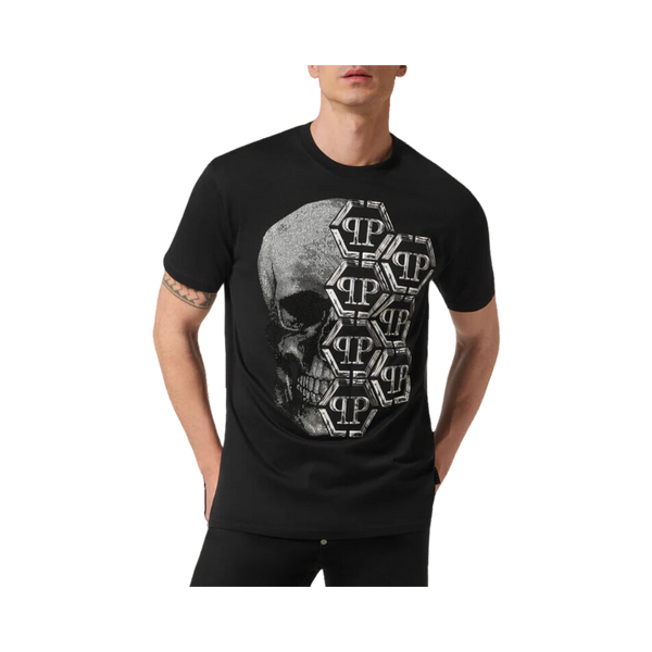 T-shirt Round Neck SS Skull and Plein - Black