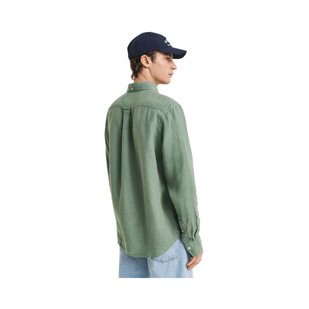 Gmnt Dyed Linen Shirt - Kalamata Green
