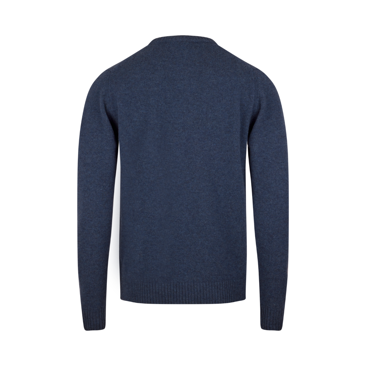 Sweater Knitted Crew Lambs Wool - Dark Blue