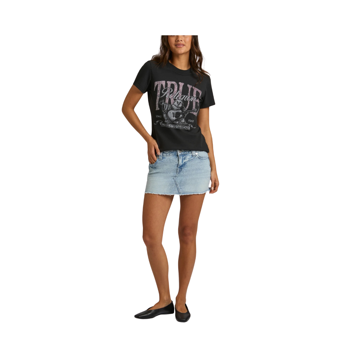 Sadie Mini Denim Skirt Flap - JLFL Freckle Wave_