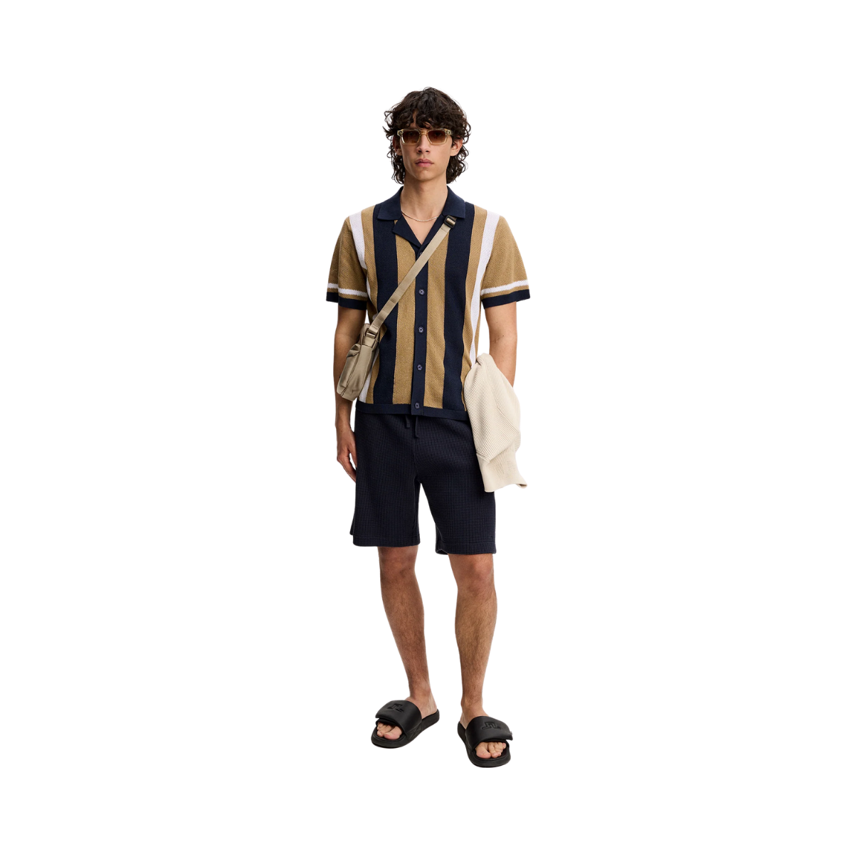 Remus Resort Collar Knit Polo - Kelp