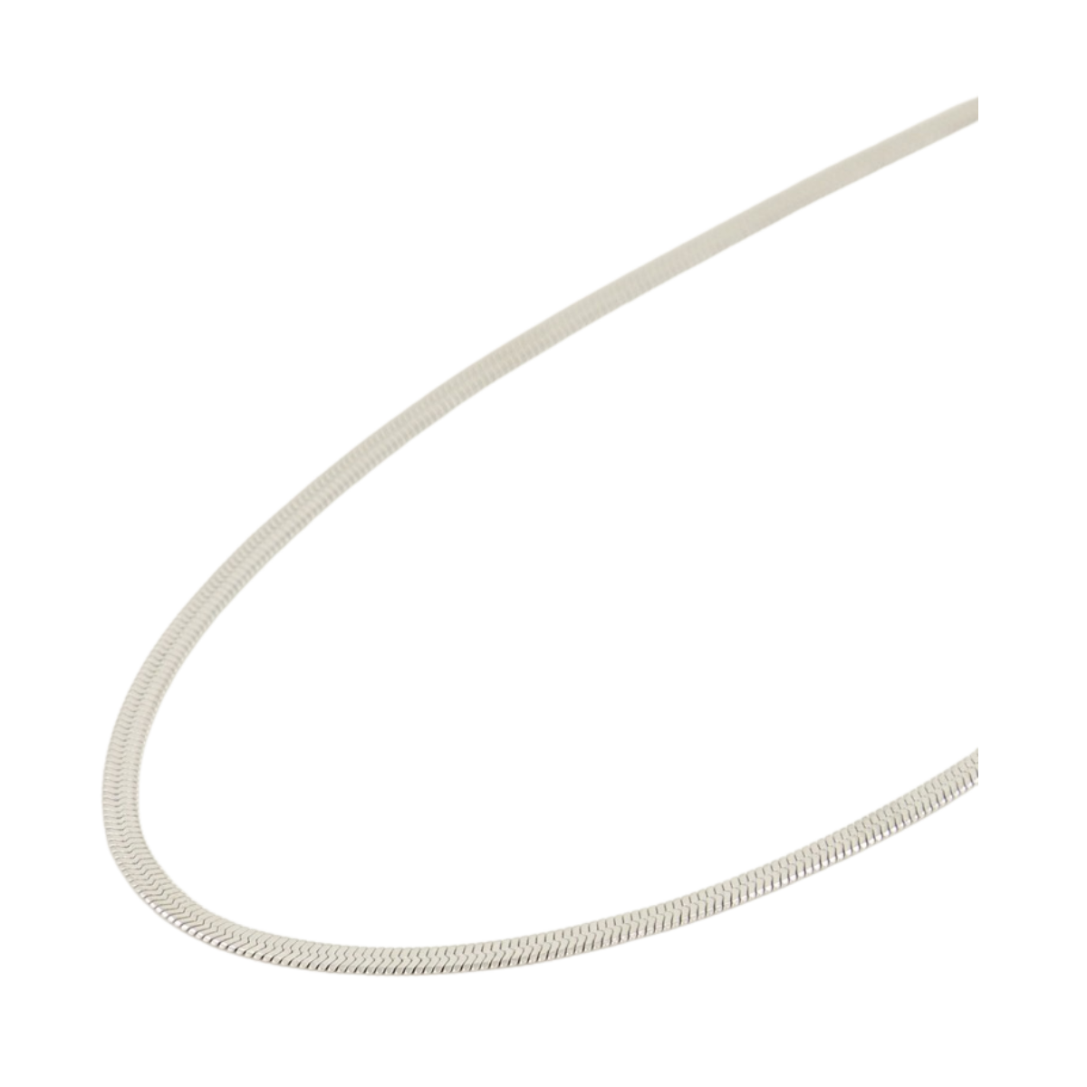 Flat chain necklace - Silver