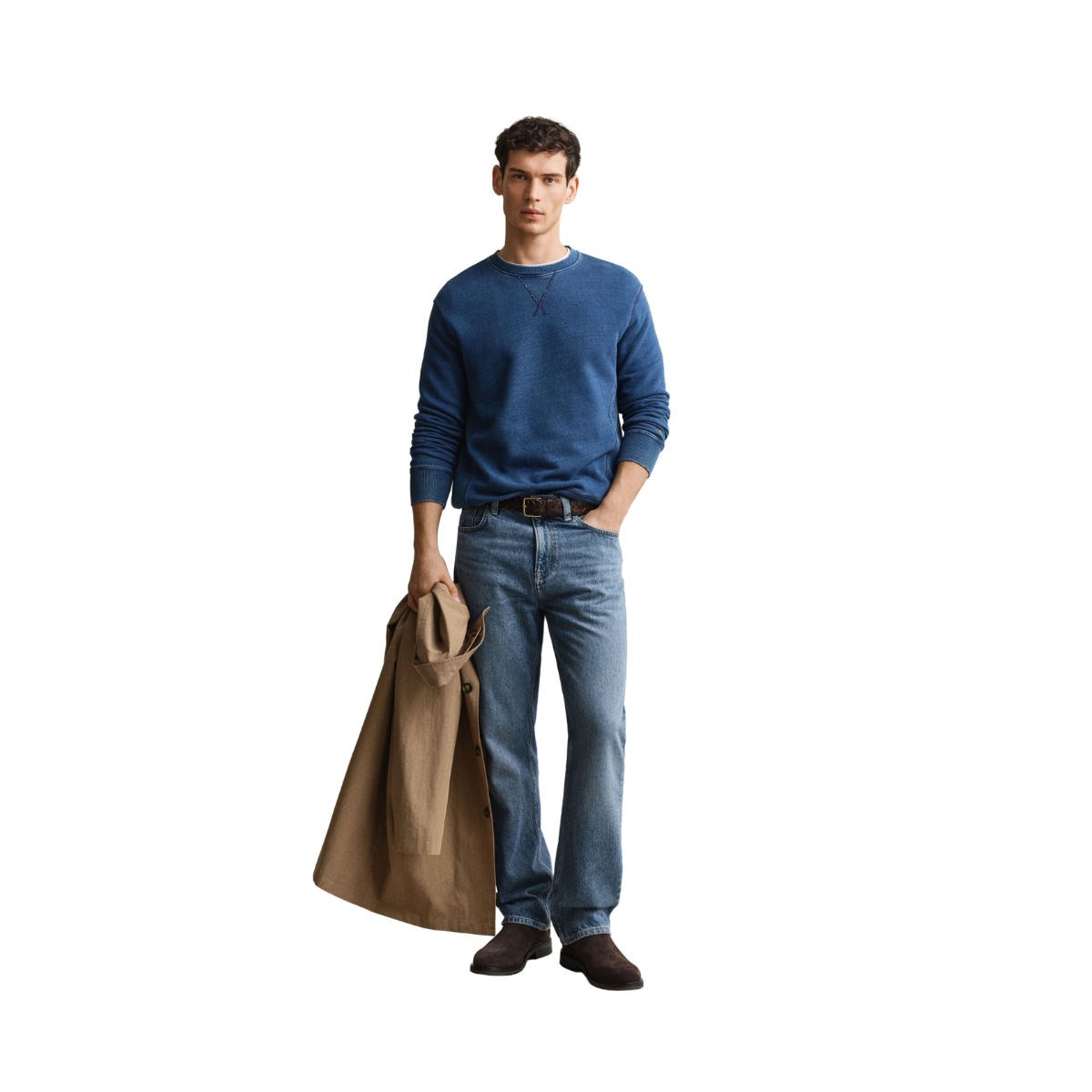 Indigo C-Neck Sweat - INDIGO