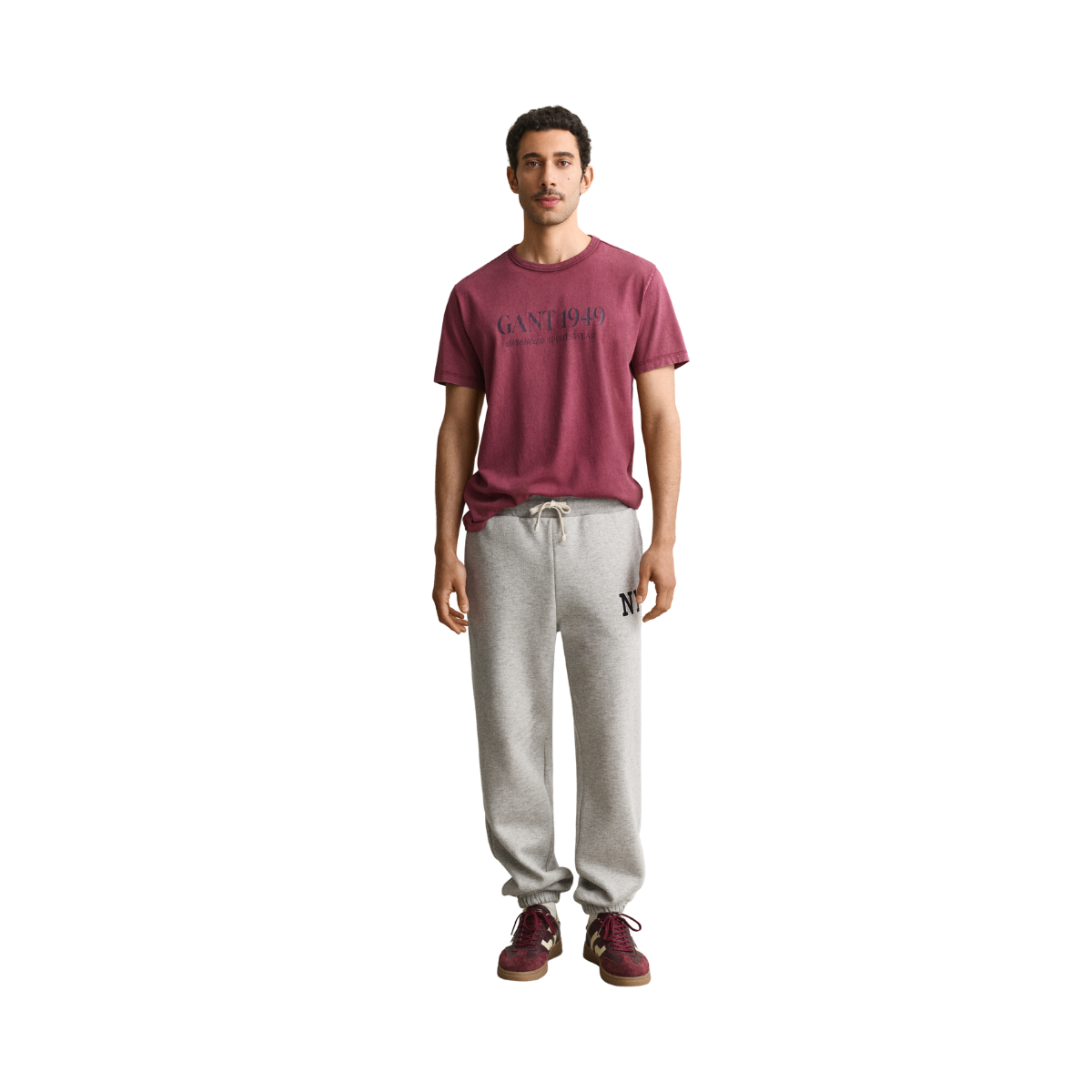 Graphic Sweatpants - Grey Melange