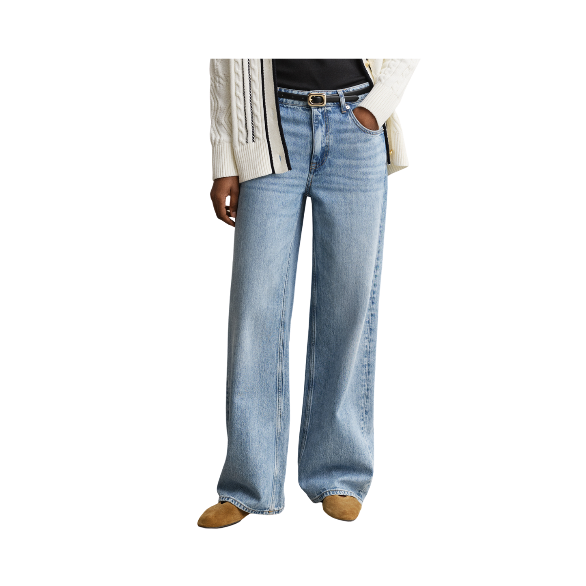 Relaxed Jeans - Semi Light Blue Broken In