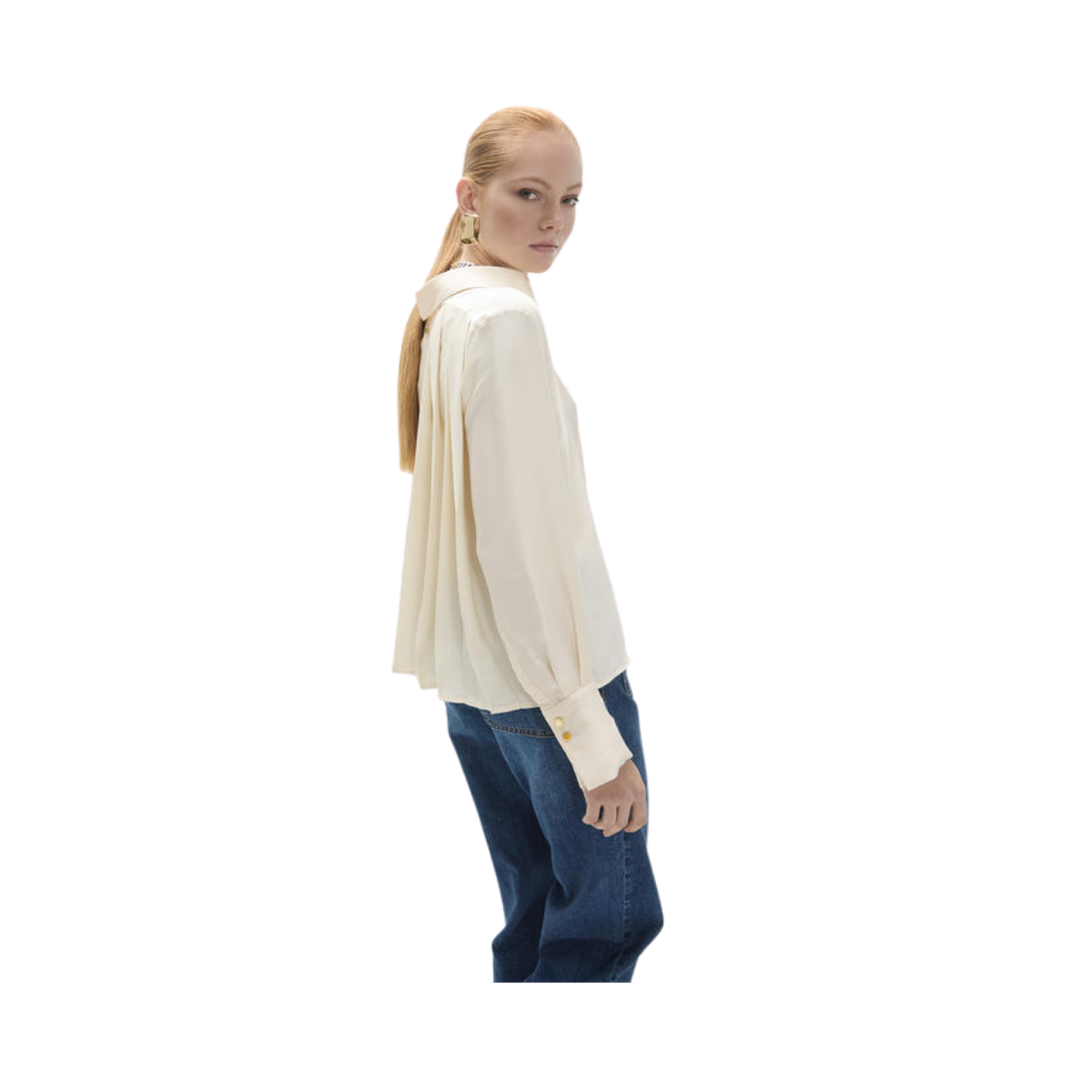 Regular Collar Shirt - 001 Ecru
