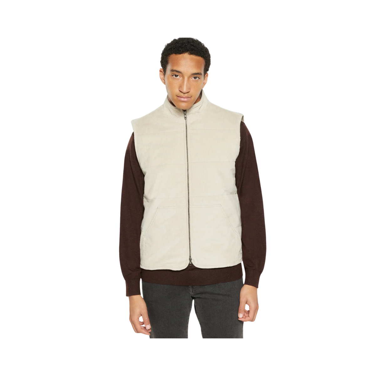 11-Wales Corduroy Vest - White