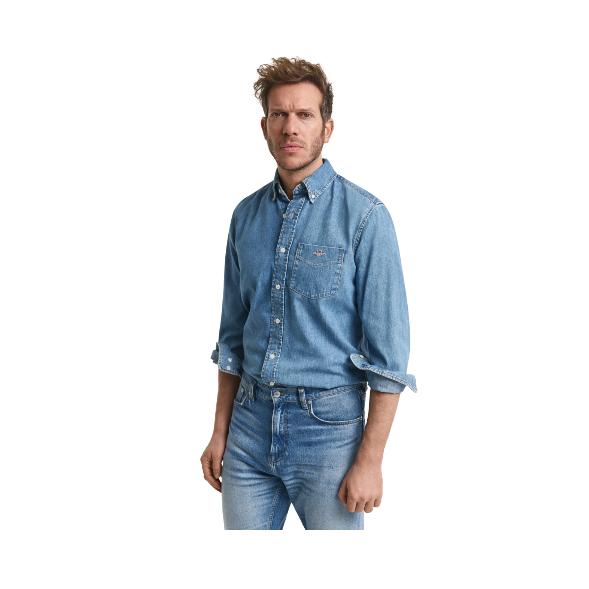 Reg Denim Shirt - Blue