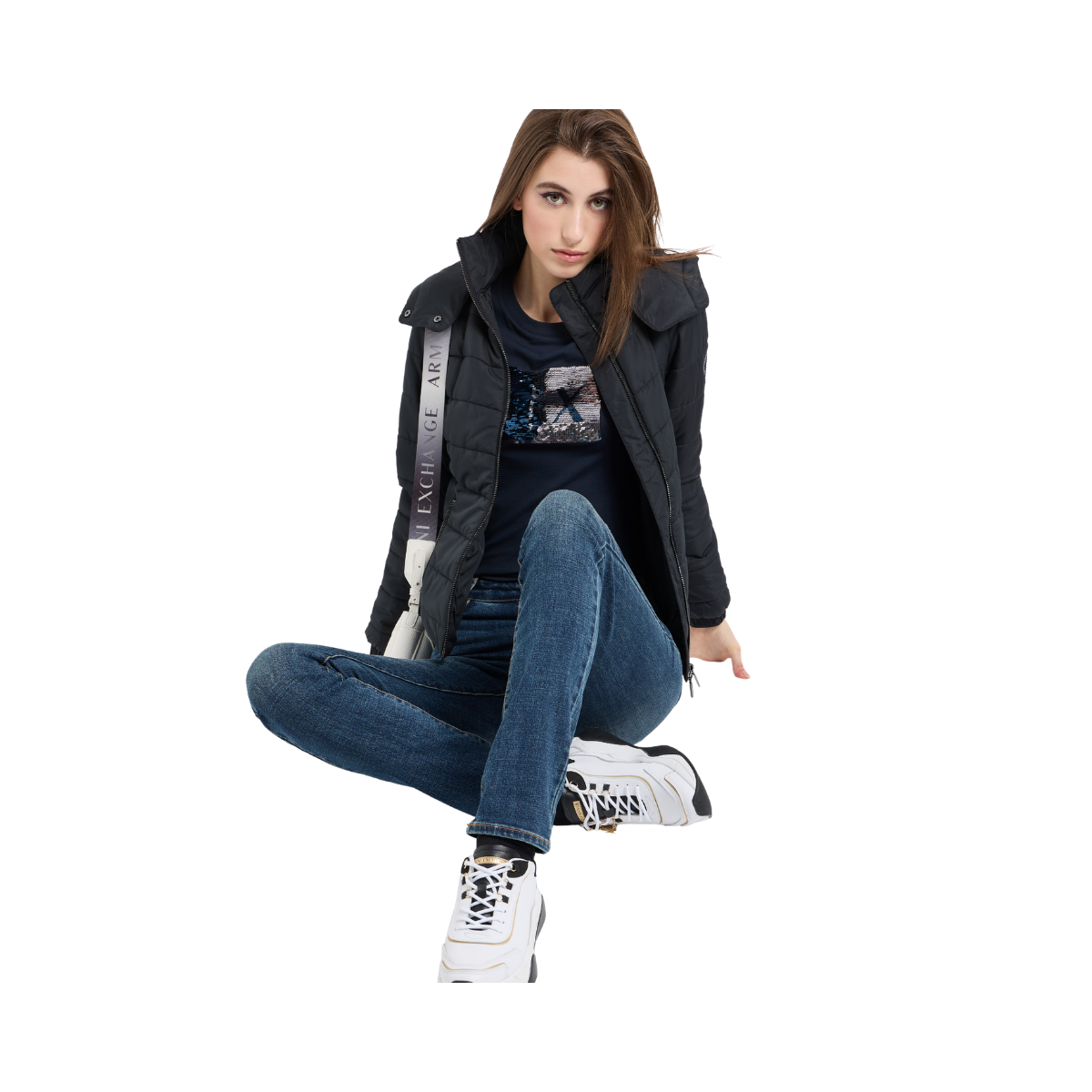 T-Shirt - Navy/Silver