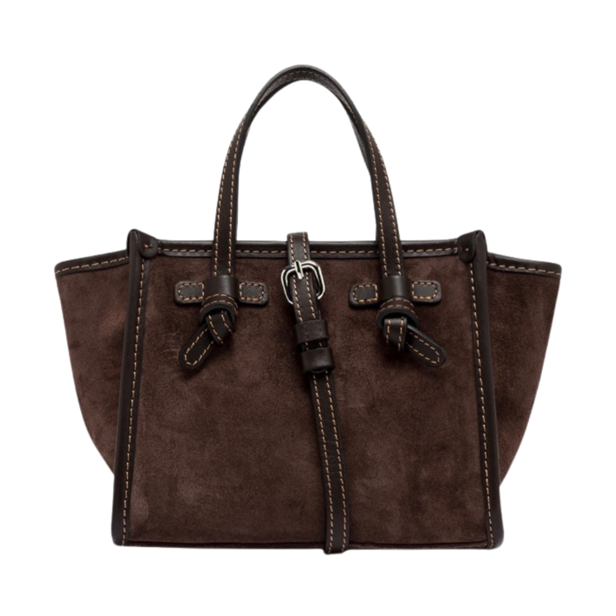 Miss Marcella Suede Handbag - Espresso