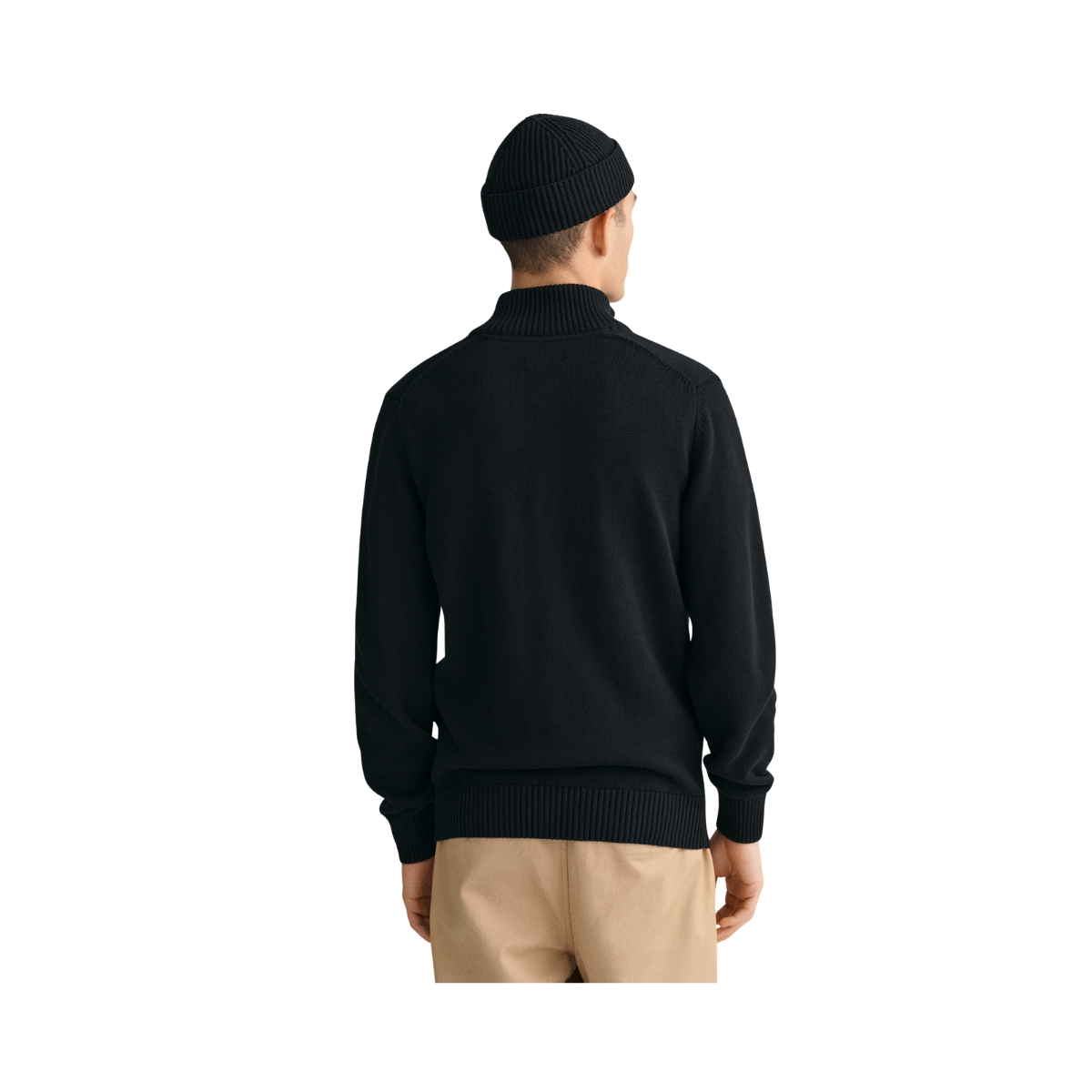 Casual Cotton Halfzip - Black