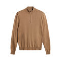 Kiyan Quarter Zip Sweater - Brown