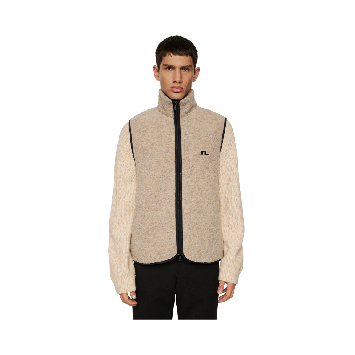 Duncan Wool Fleece Vest - Moonbeam