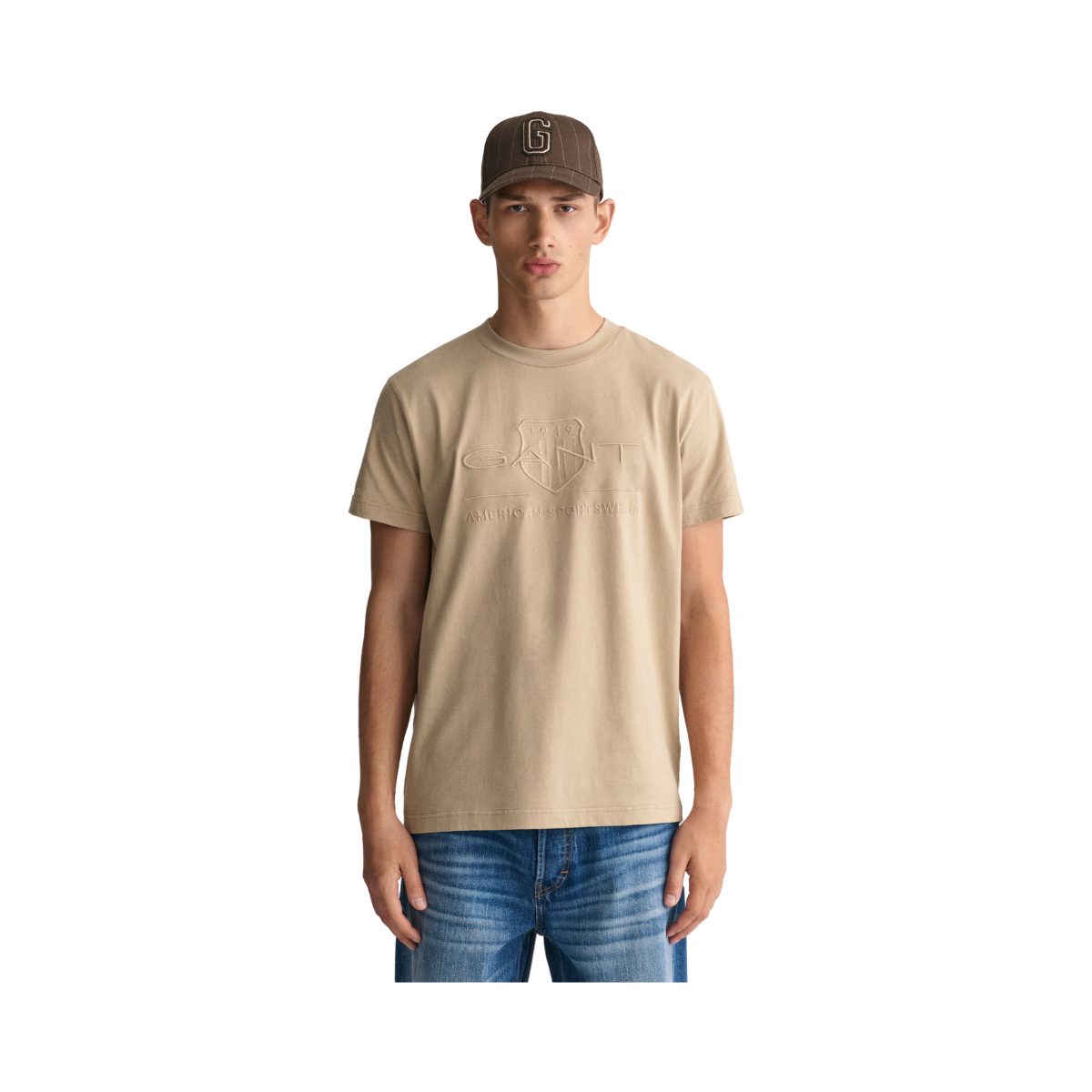 Tonal Archive Shield T-shirt - Beige