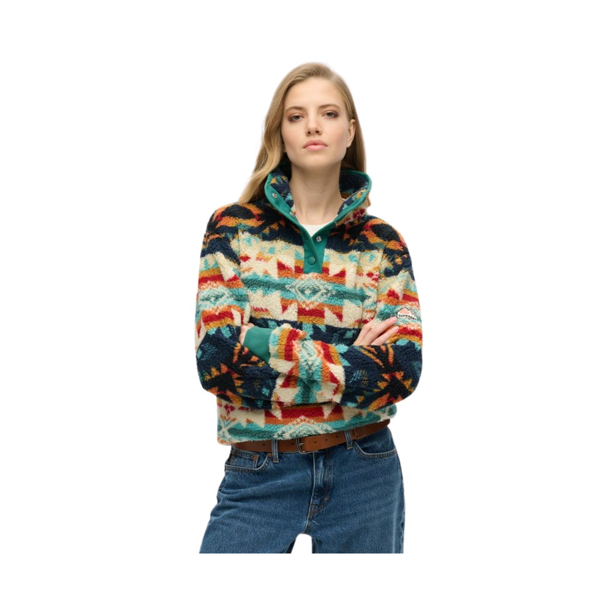Super Soft Printed Half Zip - F9T Nava Quilt Print