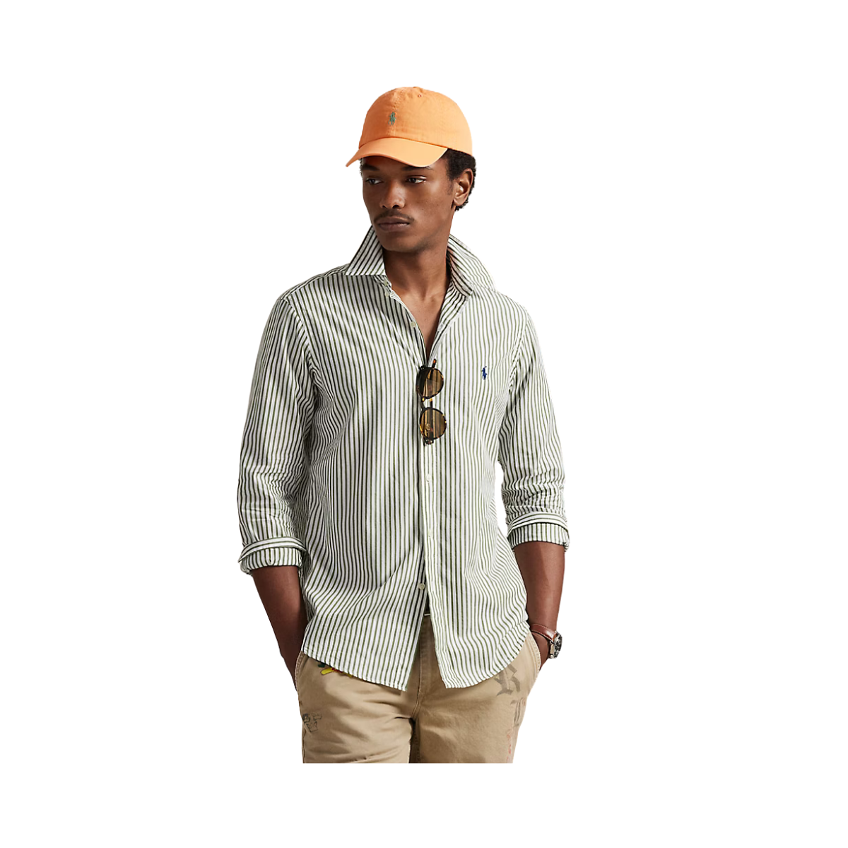 Woven Sport Shirt - White Garden Trail
