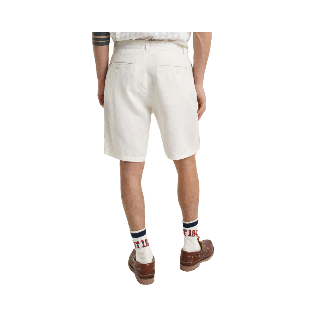 Relaxed Linen DS Shorts - Cream