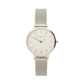 Rond horloge witte wijzerplaat - 1500 Silver
