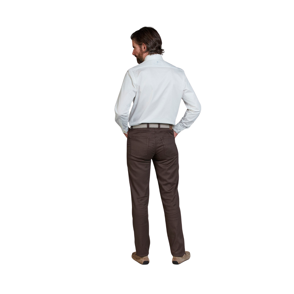 5-Pkt Linen Blend - Dark Brown