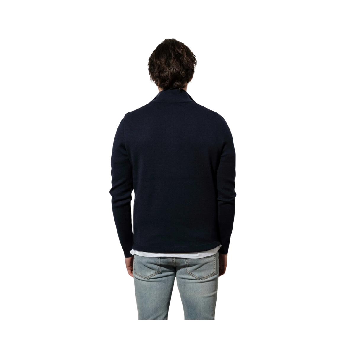 Leo Half Zip Knit - Navy