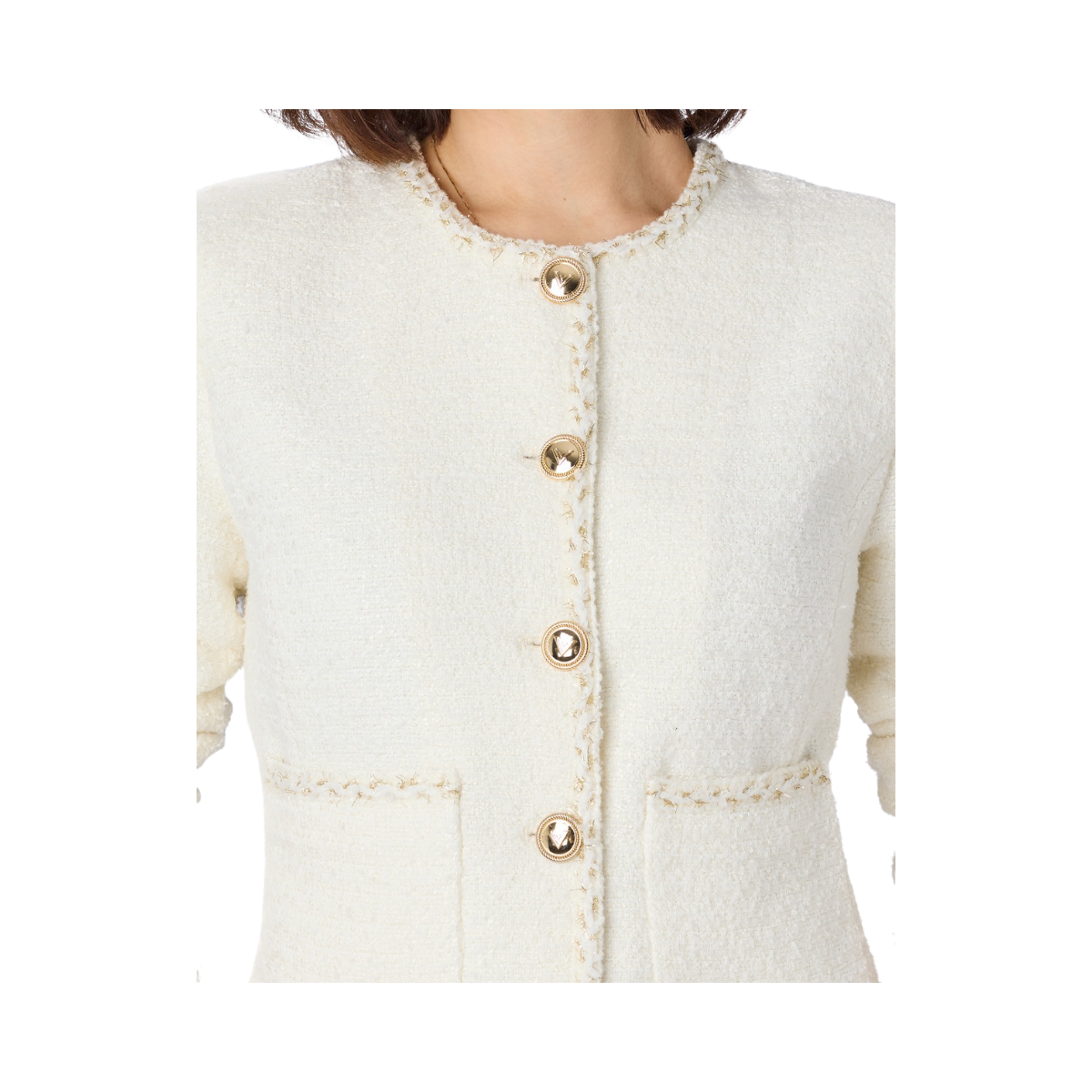 Alexa Tweed Jacket - Cream White