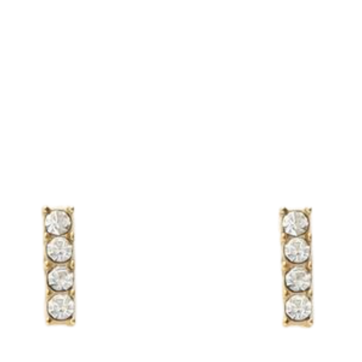 Ear studs 4 stones - Gold