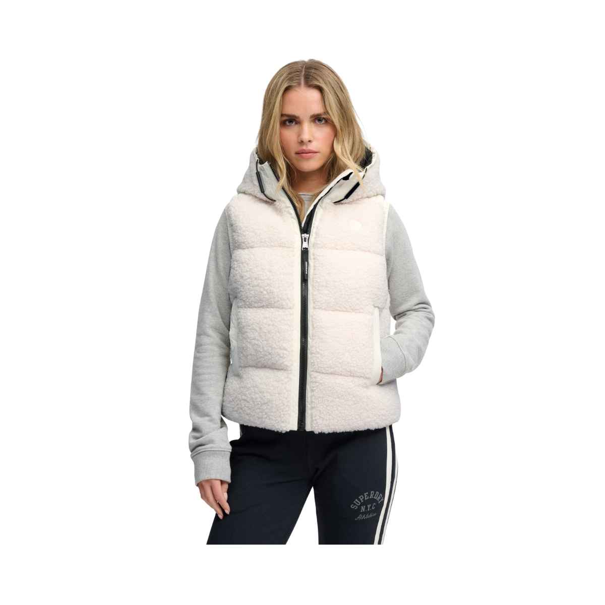 Borg Baffle Gilet - FU4 Chalk White