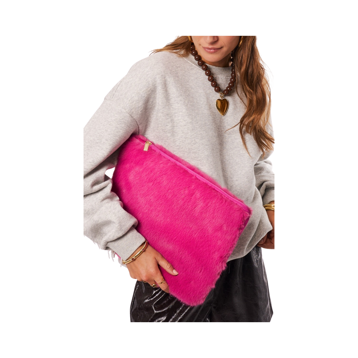 Laptop Sleeve Fur Pink - 800 Pink