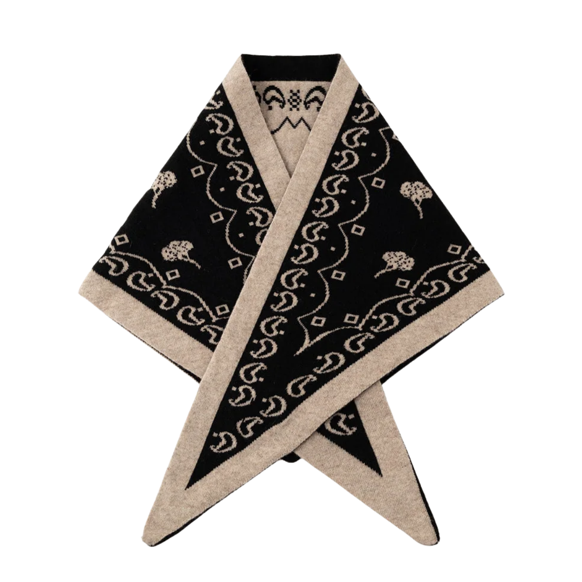 N-Neomi Scarf - Sand Black Mix