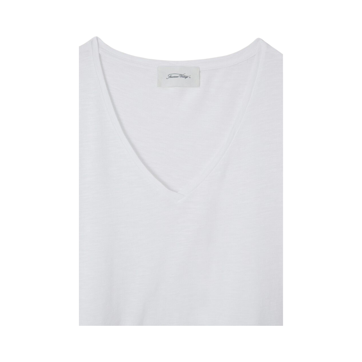 T-Shirt Trapeze Mc Col V - Blanc