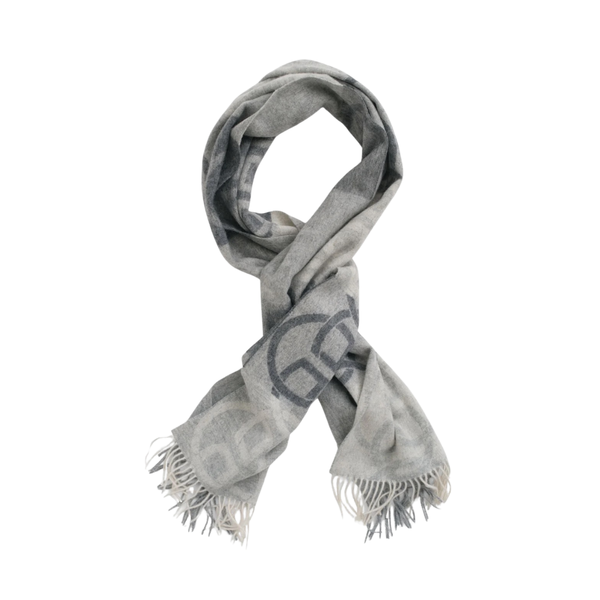 Monogram Wool Scarf - 90 Charcoal Melange