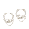 Oorringen Met Open Hartje - 1500 Silver