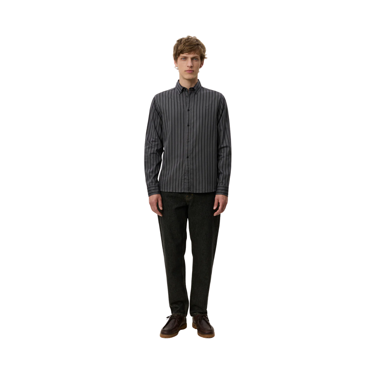 Konrad Herringbone Shirt - Gargoyle