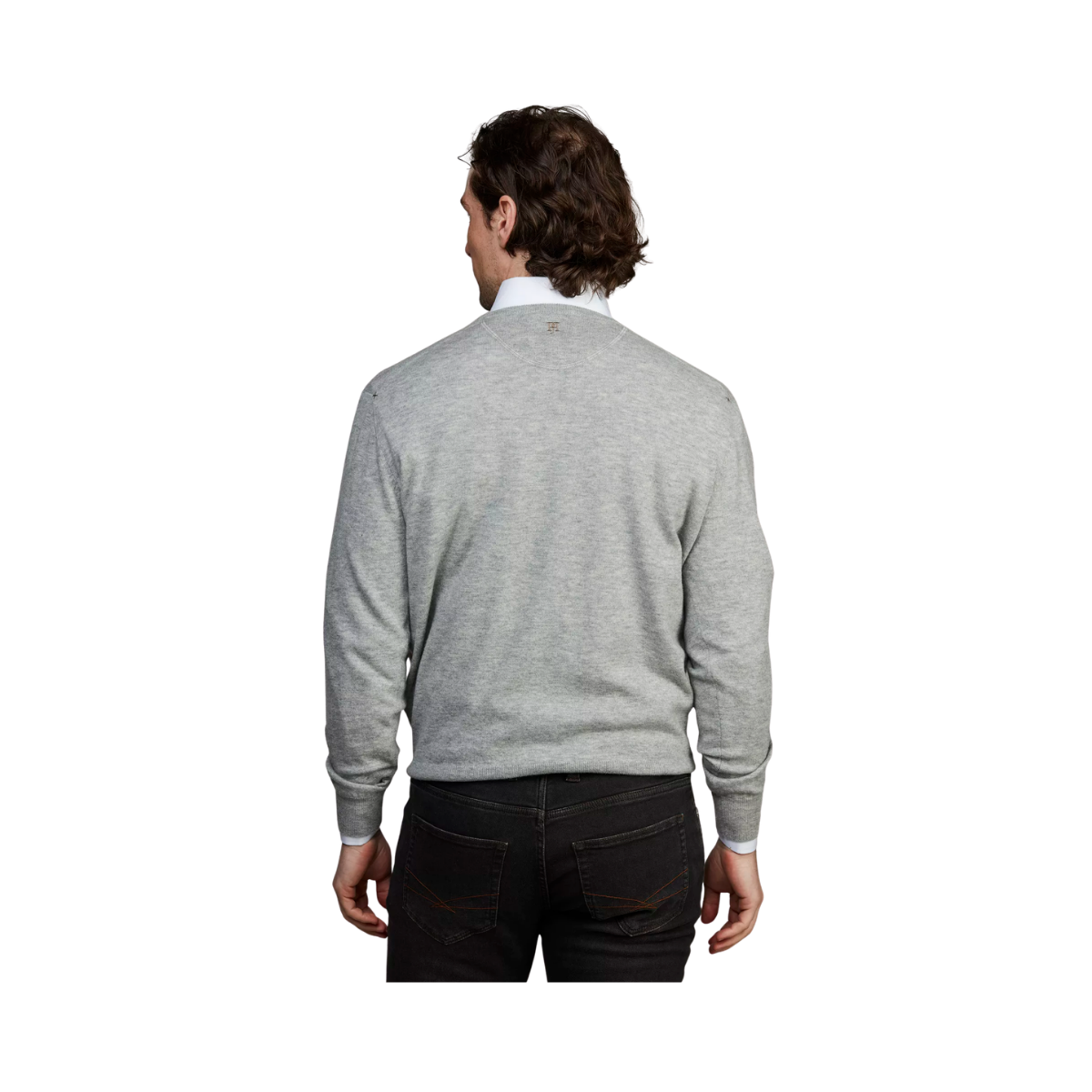 Geelong Knitted Sweater - Light Grey