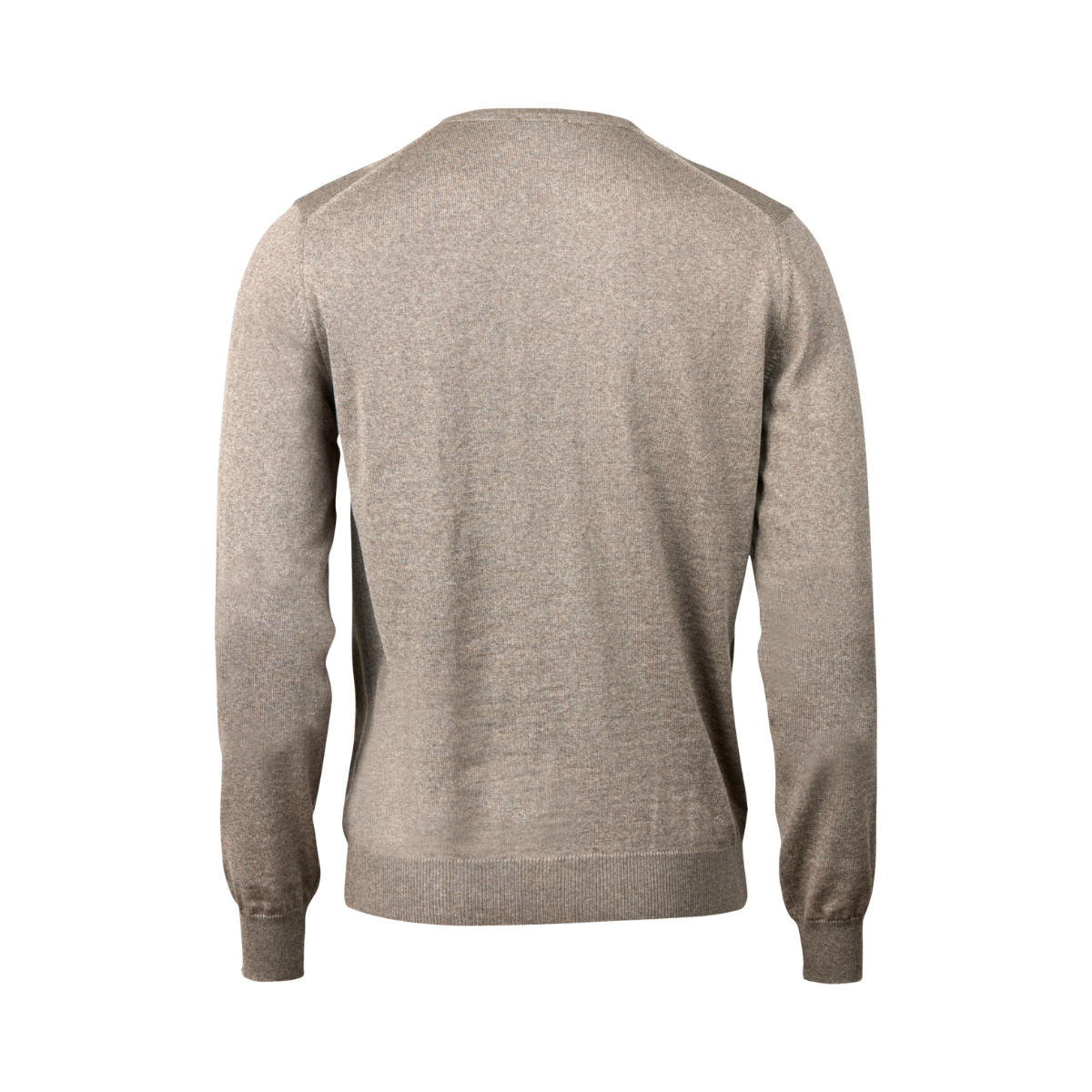 Pullover Knitted V-Neck Merino Wool - Light Brown
