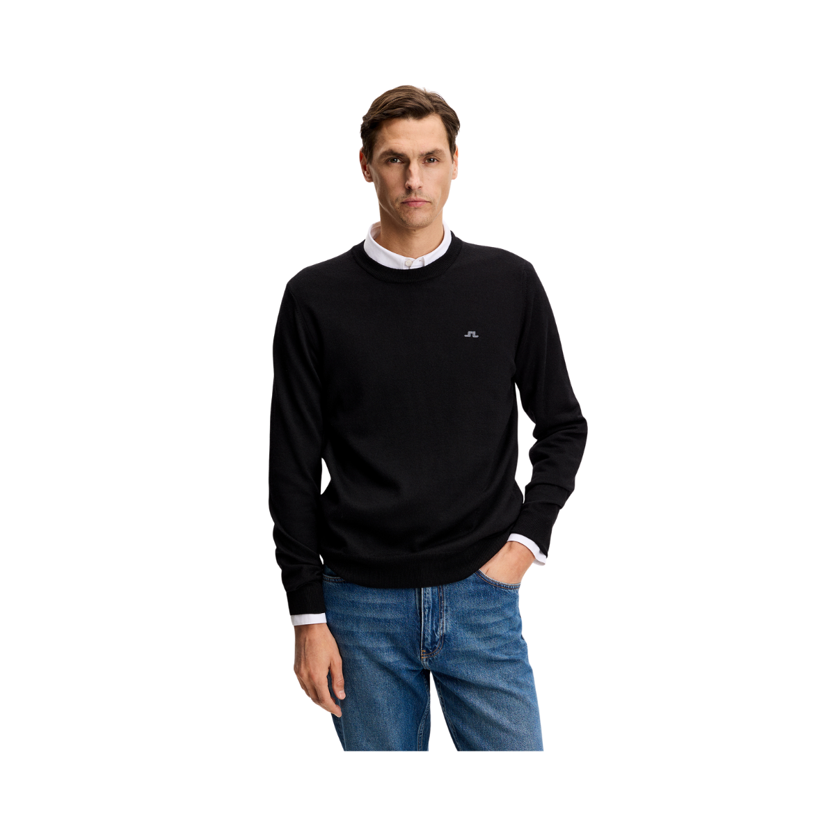 Keane Merino Crew Neck - 9999 Black