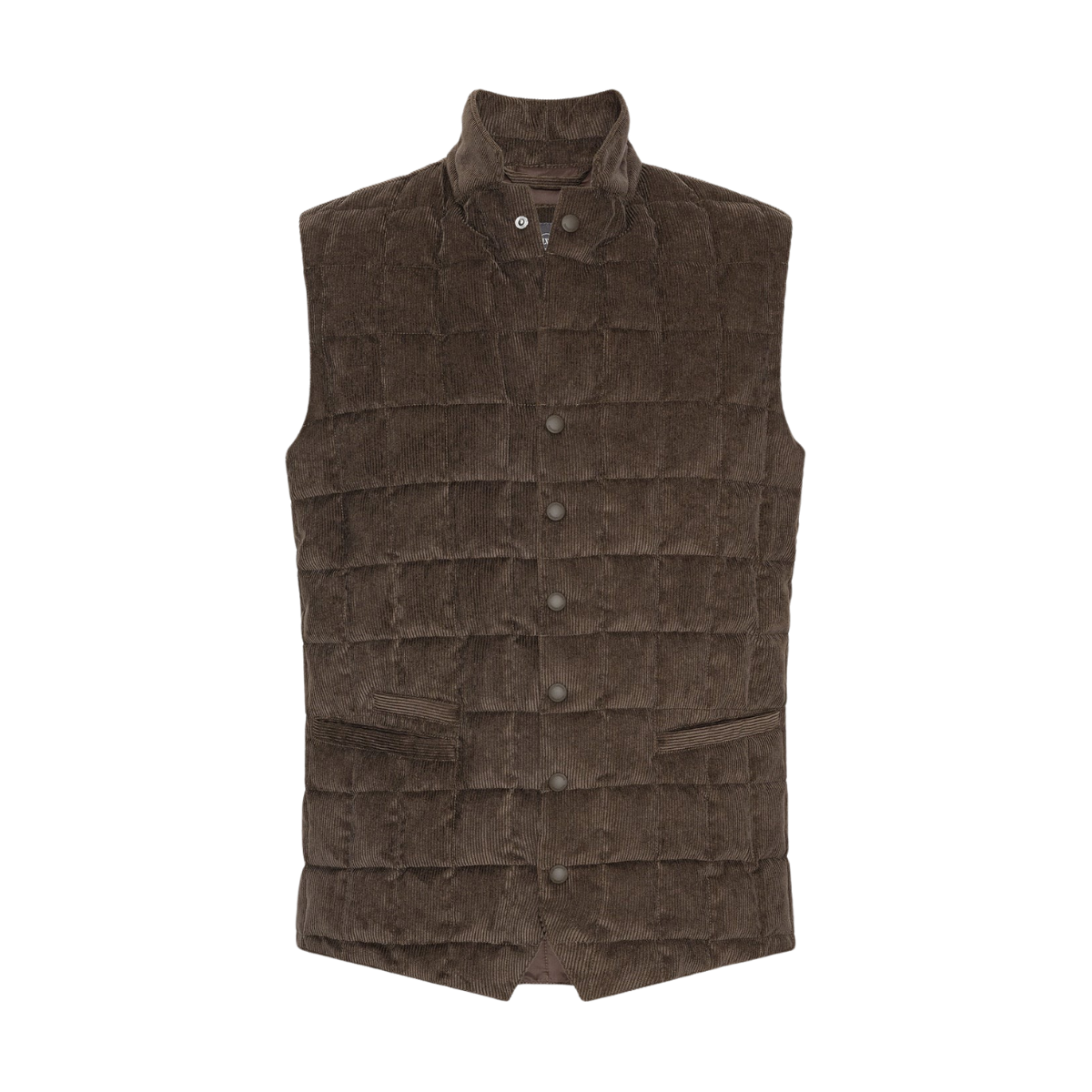 Tech Cord Vest - Chocolate
