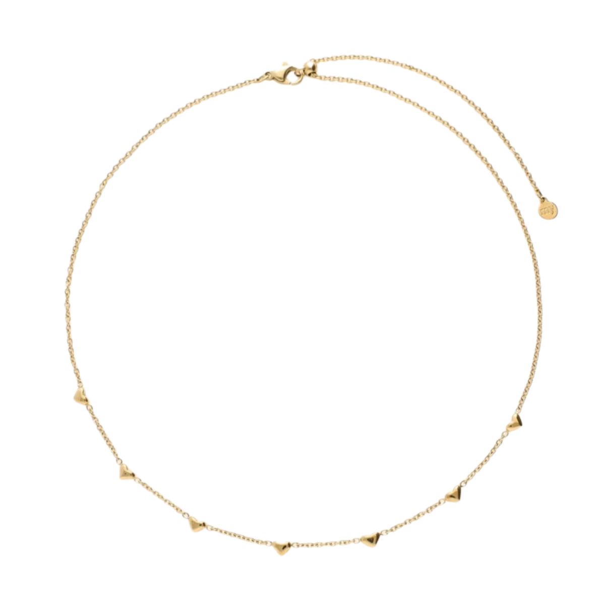 Necklace tiny hearts - 1200 Gold