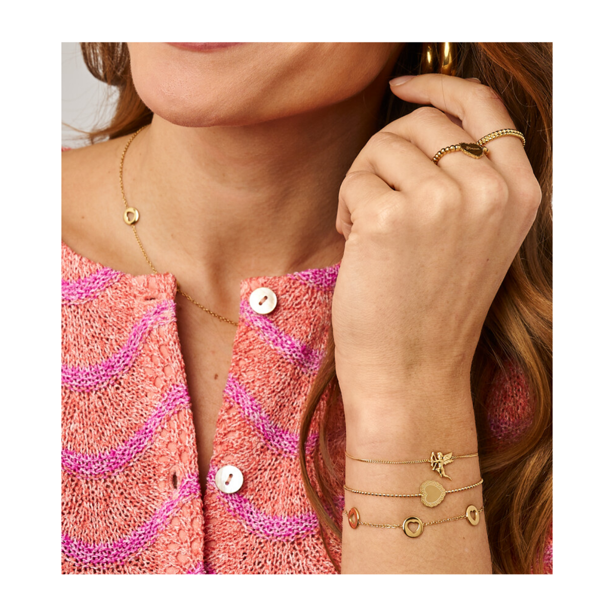 Bracelet Open Hearts - Gold