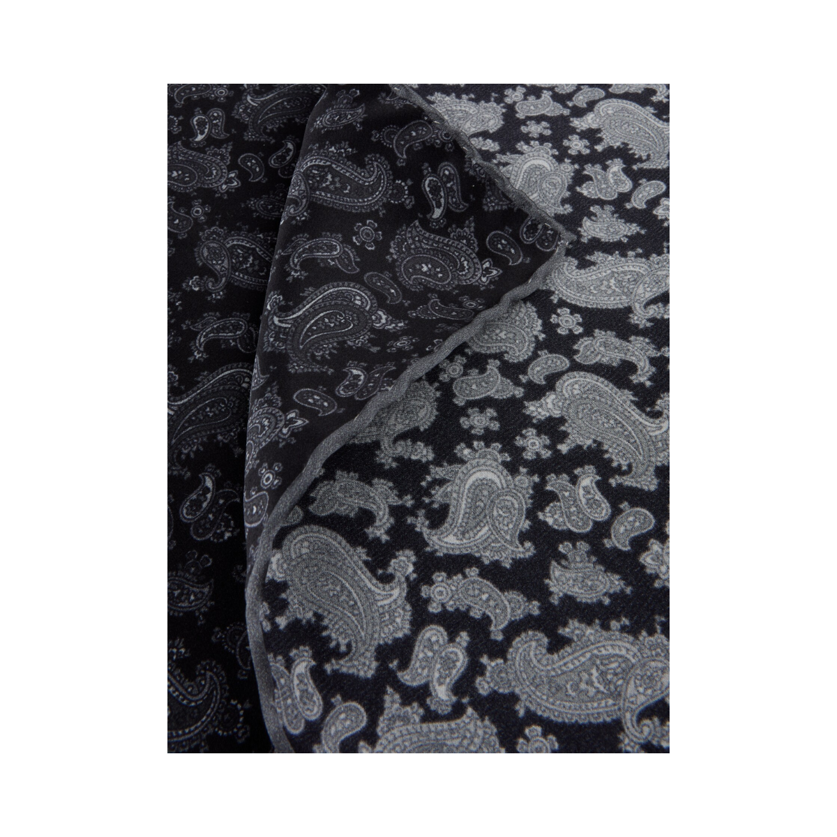 Pocket Square Silk - 601 Black Pattern