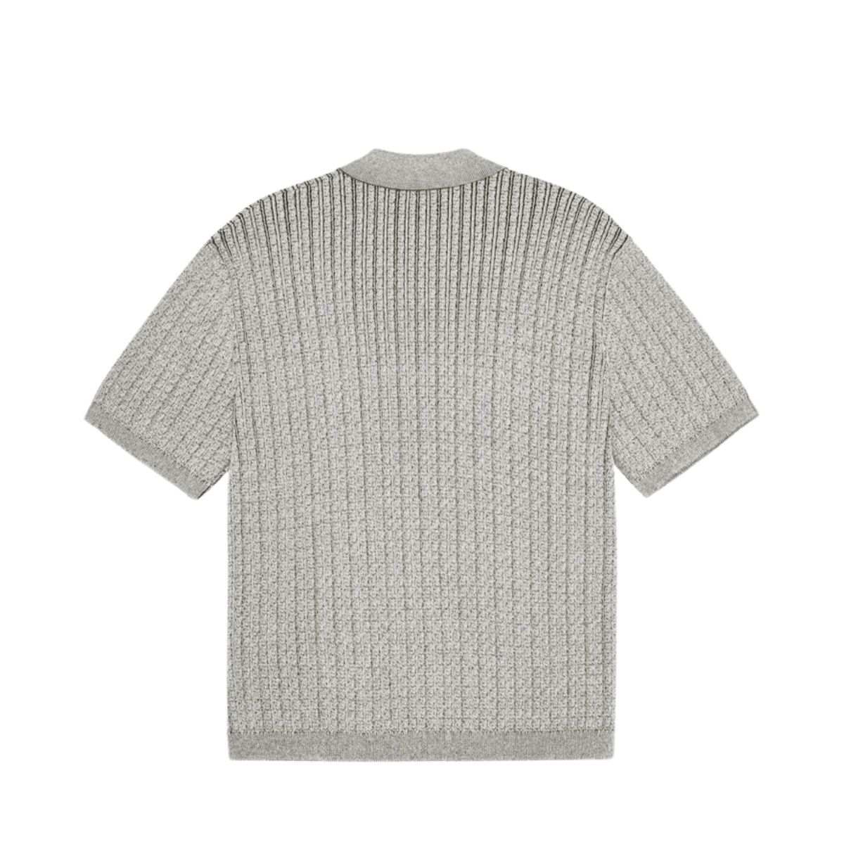 Evan Knitted Shirt - 320 Grey Melange