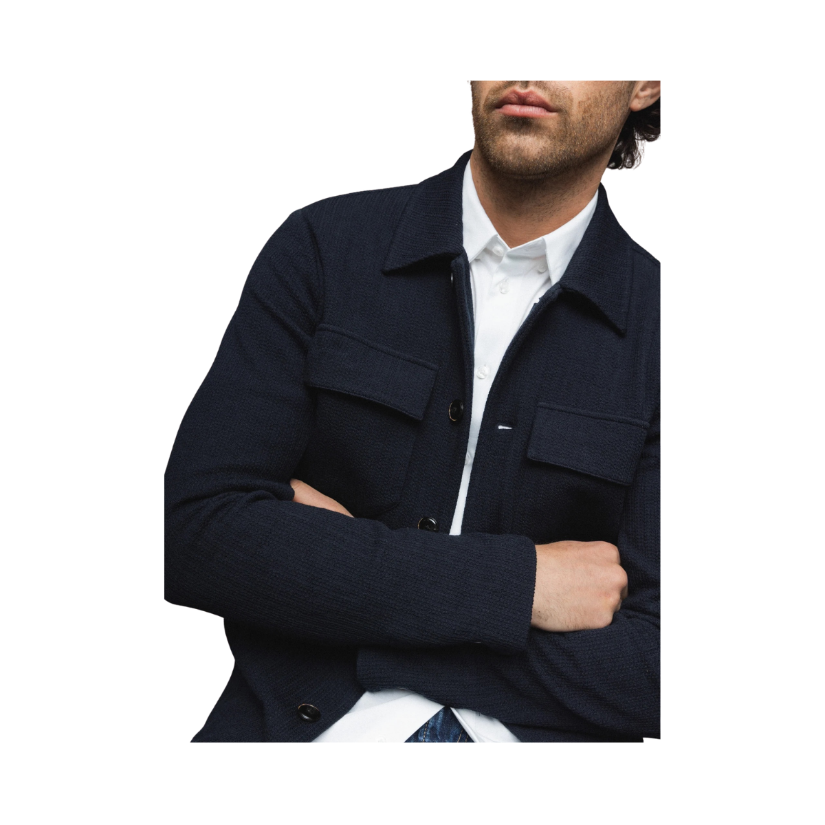 MMGAustin Knit Overshirt - Navy