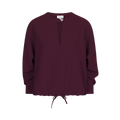 Thorn Drawstring Cord Top - Burgundy