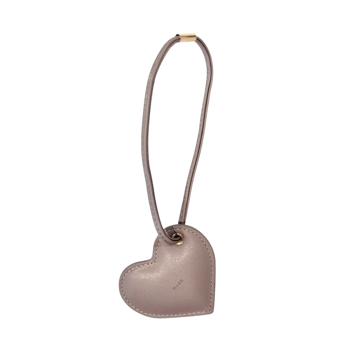 Heart Bag Charm - Warm Taupe