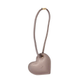 Heart Bag Charm - Warm Taupe